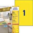 Etiquette Avery 3473 210x297mm A4 jaune 100 pièces