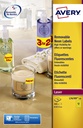 Etiquette Avery L7670-25 63,5mm ronde jaune néon 300 pièces