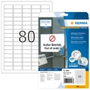Etiket HERMA 10003 35.6x16.9mm verwijderbaar wit 2000 stuks