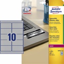 Etiquette Avery L6012-20 96x50,8mm argent 200pcs
