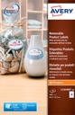 Etiquette amovible Avery L7101REV-20 63,5x42,3mm blanc mat 360pcs