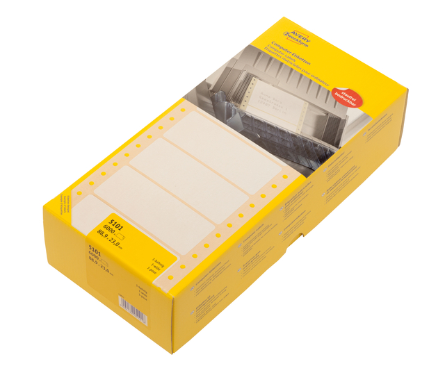 Etiquette Avery 5101 88,9x23mm 1 rangée blanc 6000 pcs
