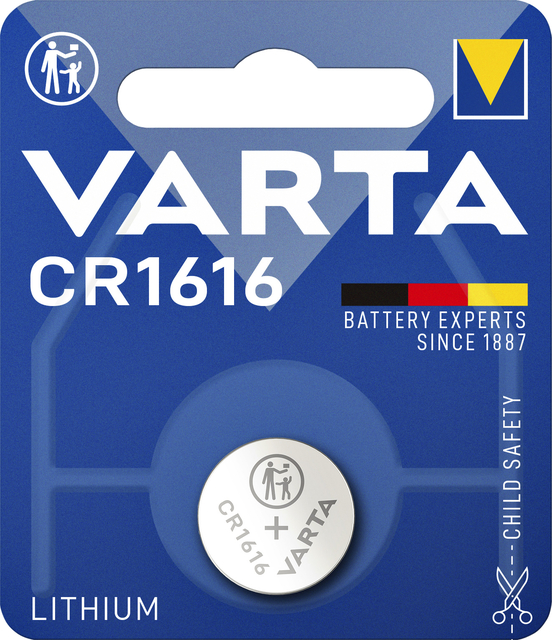 Pile bouton Varta CR1616 lithium blister 1 pièce