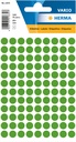Etiquette HERMA 1835 rond 8mm vert foncé 540 pièces