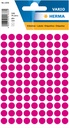 Etiquette HERMA 1836 rond 8mm rose 540 pièces