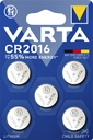 Pile bouton Varta CR2016 lithium blister 5 pièces