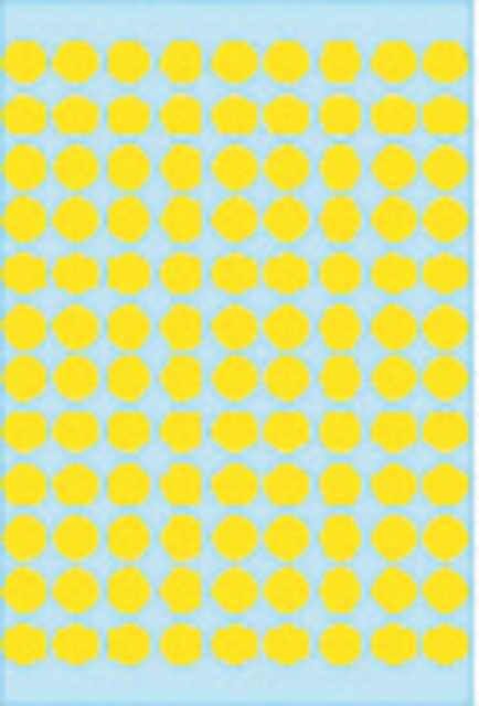 Etiquette HERMA 1841 rond 8mm jaune 540 pièces