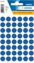 Etiket HERMA 1853 rond 13mm donkerblauw 240 etiketten