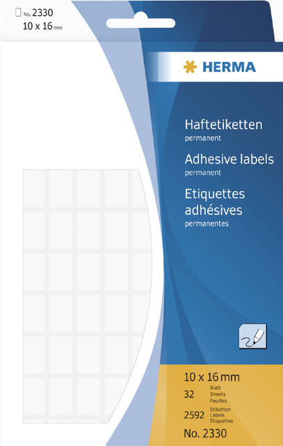 Etiquette HERMA 2330 10x16mm blanc 2592 pièces