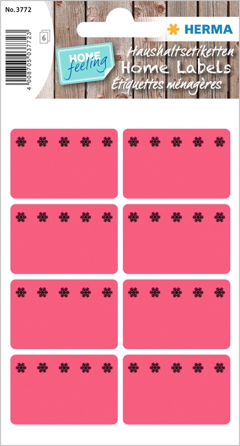 Etiquette congélateur HERMA 3772 26x40mm rouge 48 pièces