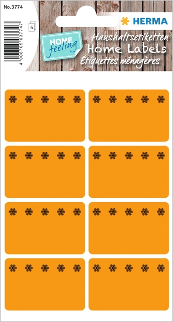 Etiquette congélateur HERMA 3774 26x40mm orange 48 pièces