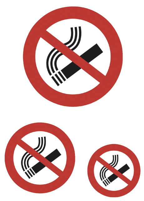 Etiquette HERMA 5736 Interdiction de fumer 3 pièces