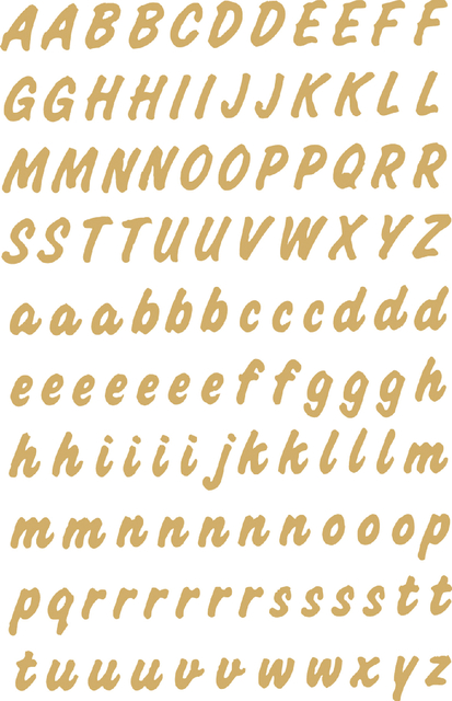 Etiquette HERMA 4152 lettres A-Z 8mm or sur transparent 238 pièces