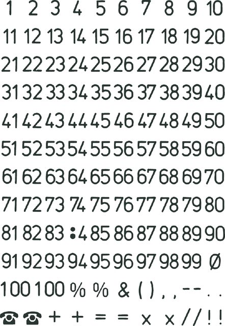 Etiquette HERMA 4155 chiffres 0-9 noir/transp 5mm