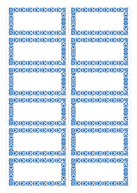 Etiket HERMA 3742 keuken blauw