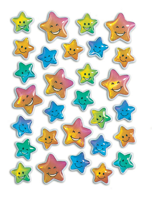 Etiquette HERMA 5219 Etoiles multicolores 3D
