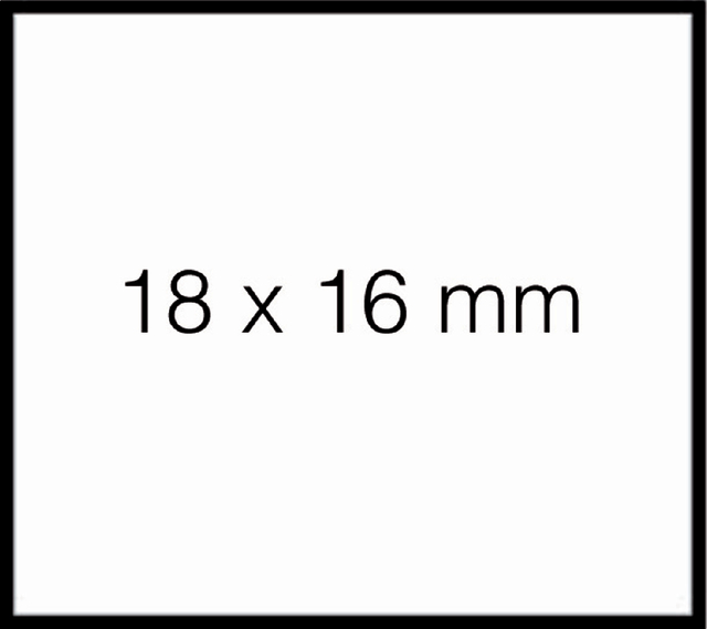Etiquette prix Sato Duo 16 16x18mm blanc permanent 1500 pièces