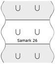 Prijsetiket 12x26mm Sato Samark wit afneembaar