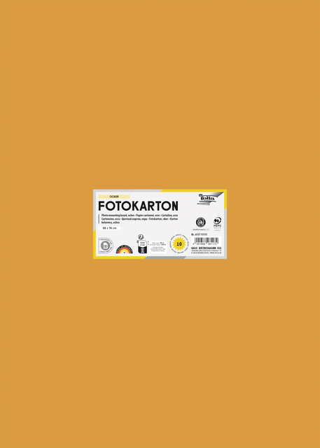 Carton photo Folia 50x70cm 300g 10 feuilles n° 17 ocre