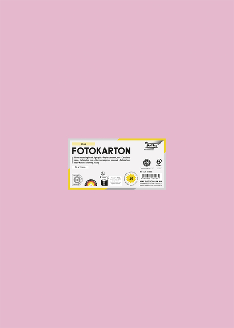 Carton photo Folia 50x70cm 300g 10 feuilles n° 26 rose clair