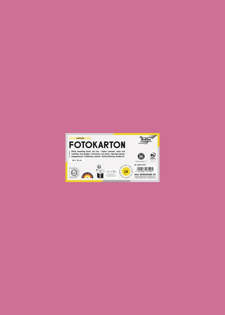 Carton photo Folia 50x70cm 300g 10 feuilles n° 29 vieux rose