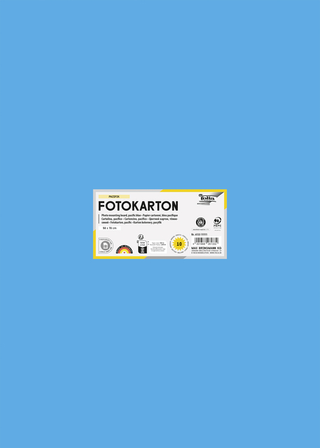 Carton photo Folia 50x70cm 300g 10 feuilles n° 33 bleu doux
