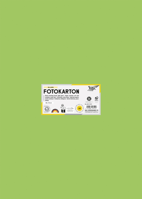 Carton photo Folia 50x70cm 300g 10 feuilles n° 51 vert clair