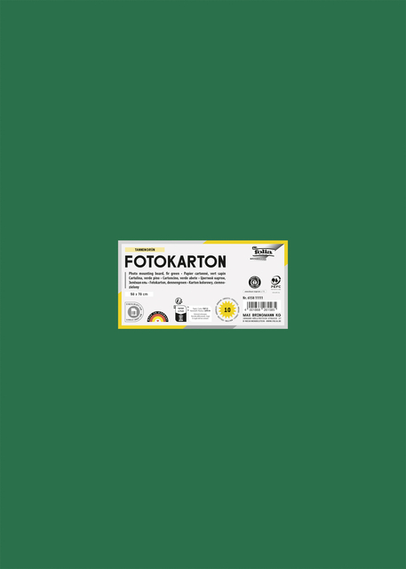 Carton photo Folia 50x70cm 300g 10 feuilles n° 58 vert foncé
