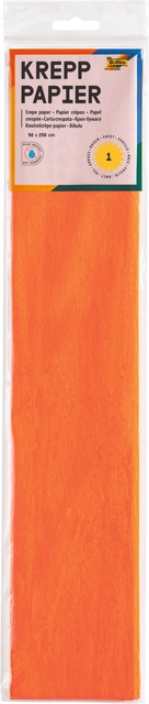 Papier crépon Folia 250x50cm 10 feuilles n° 109 orange vif