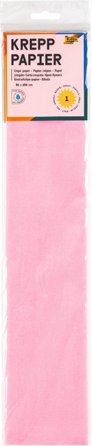 Papier crépon Folia 250x50cm 10 feuilles n° 119 rose