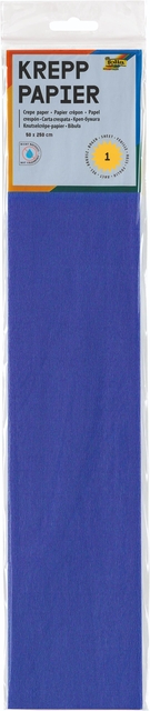 Papier crépon Folia 250x50cm 10 feuilles n° 128 bleu brillant