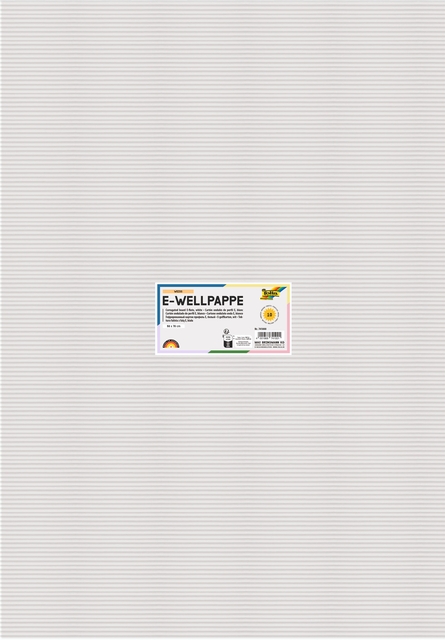 Carton ondulé Folia cannelure E 50x70cm 250g nr 00 blanc