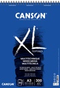Mixed mediapapier Canson XL Textured Mixed Media 30vel 300gr A3 wit