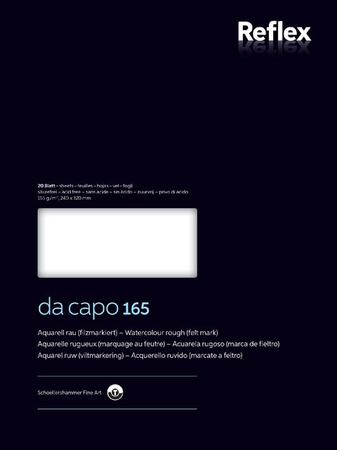 Bloc aquarelle Dacapo VF5004231 240x320mm 165g 20 feuilles