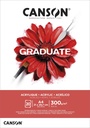 Schilderpapier Canson Graduate Oil & Acrylic 20vel 290gr A4 natuurlijk wit