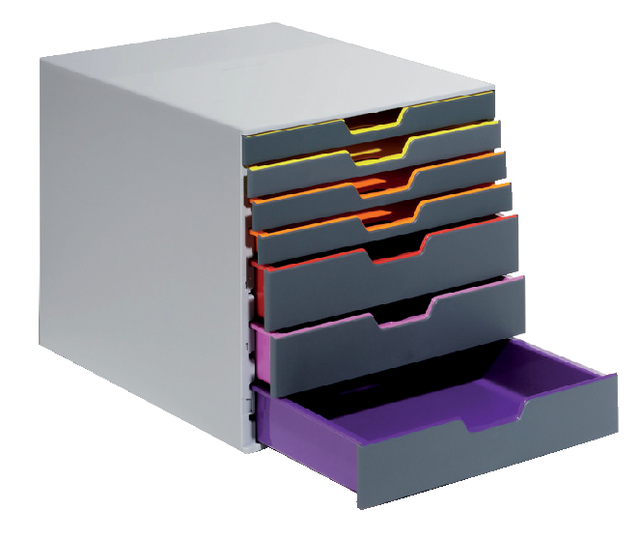 Module 7 tiroirs Durable Varicolor gris