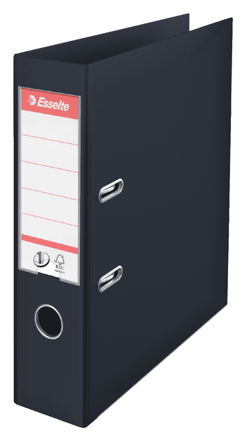 Classeur à levier Esselte Vivida N°1 A4 75mm PP noir