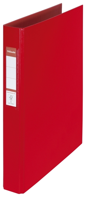 Classeur Esselte VIVIDA A4 4 anneaux méc-O 25mm PP rouge