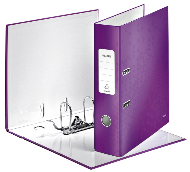 Classeur à levier Leitz WOW 180° A4 80mm laminé violet