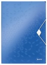 Chemise à élastique Leitz WOW A4 3 rabats PP bleu