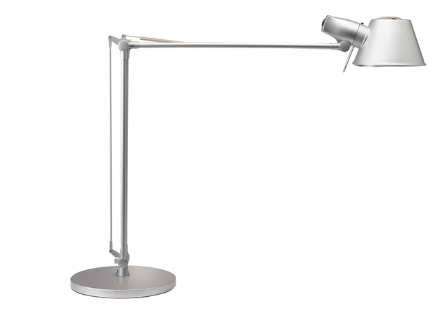 Lampe de bureau MAULrock LED socle gris argenté