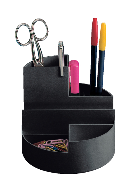 Organiseur MAULrundbox 7 compartiments Ø140x125mm noir