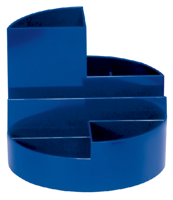 Organiseur MAULrundbox 7 compartiments Ø140x125mm bleu