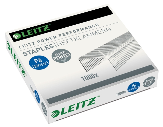 Agrafes Leitz 23/15XL zingué 1000 pcs