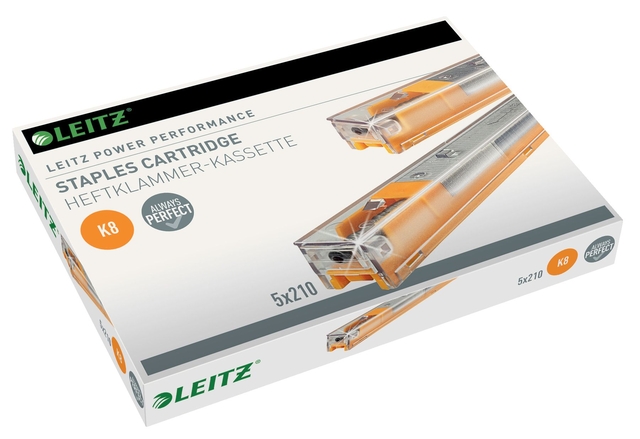 Agrafes Leitz cassette K8 26/8 zingué 1050 pièces