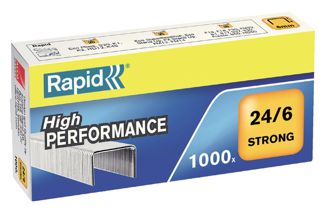 Agrafes Rapid 24/6 galvanisé strong 1000 pièces