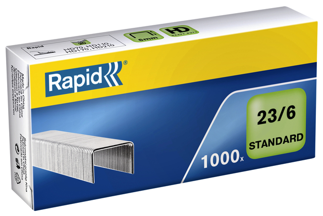 Agrafes Rapid 23/6 galvanisé standard 1000 pièces
