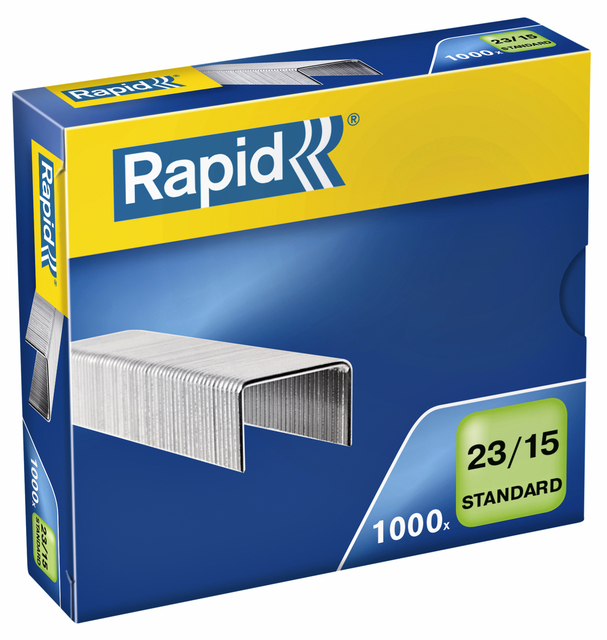 Agrafes Rapid 23/15 galvanisé standard 1000 pièces