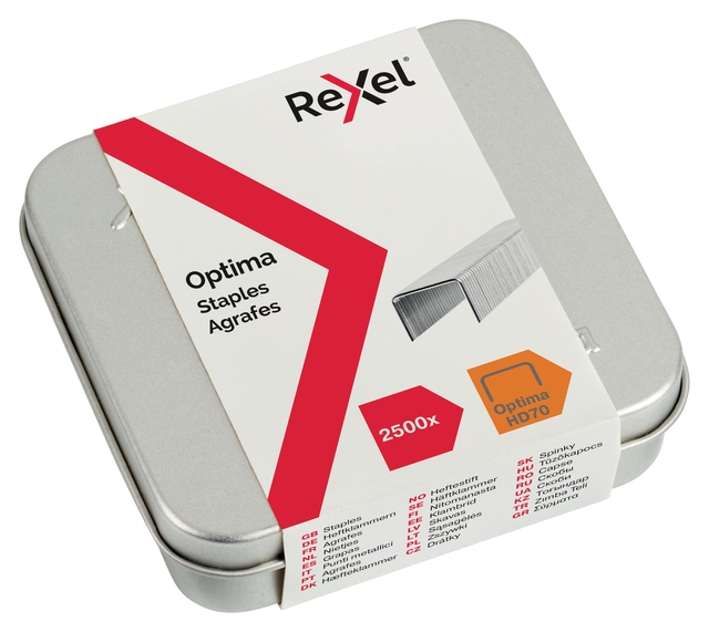 Nieten Rexel Optima nr70HD gegalvaniseerd 2500 stuks