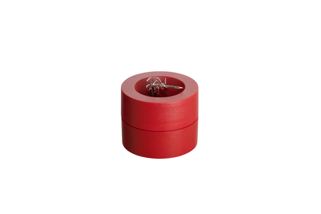 Papercliphouder MAUL Pro magnetisch Ø73x60mm rood